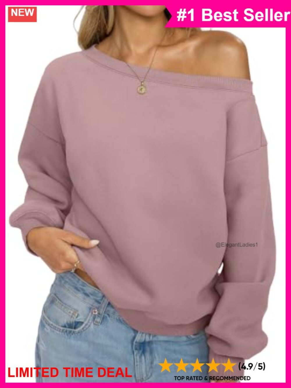 Fleece Off Shoulder Cropped Sweatshirt Oversized Pullover Top
